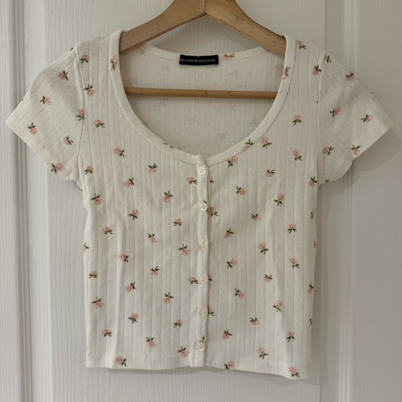 Brandy Melville Floral Top and Shorts Set - Picture 2 of 6